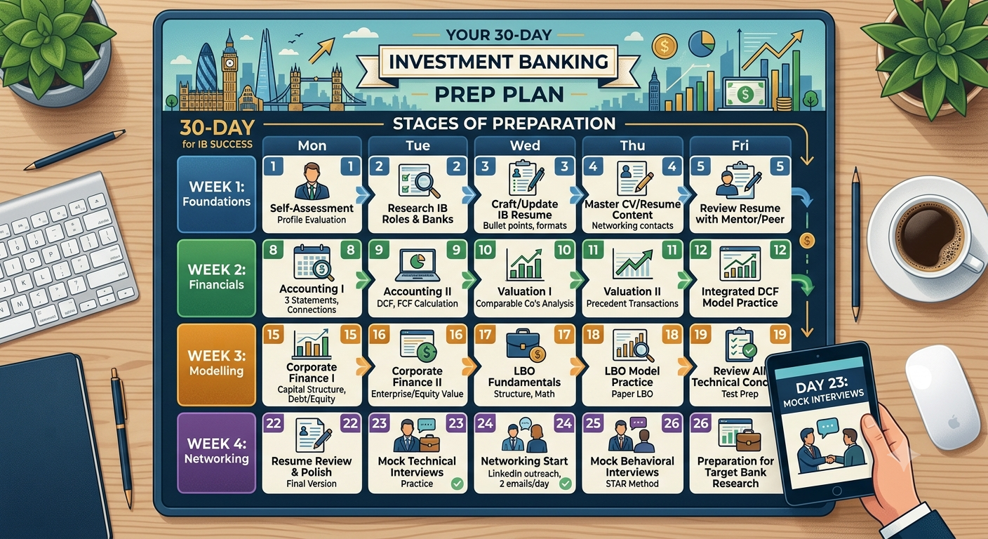 A 30-Day Learning Plan for investment banking